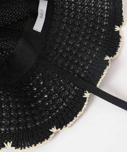 SMELLY(スメリー)の「スカラップチューリップハット(ハット・レディース・ブラック/ベージュ・-)」の22枚目の写真