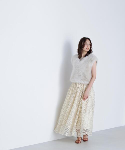 NATURAL BEAUTY BASIC(ナチュラルビューティーベーシック)の「◇【BLANC】フェイクファーショートベスト(その他アウター・レディース・オフホワイト/ラベンダー・FREE)」の22枚目の写真