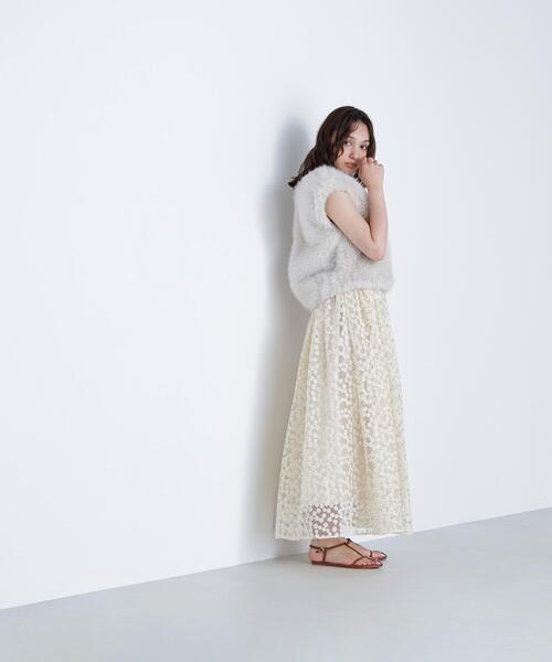 NATURAL BEAUTY BASIC(ナチュラルビューティーベーシック)の「◇【BLANC】フェイクファーショートベスト(その他アウター・レディース・オフホワイト/ラベンダー・FREE)」の18枚目の写真