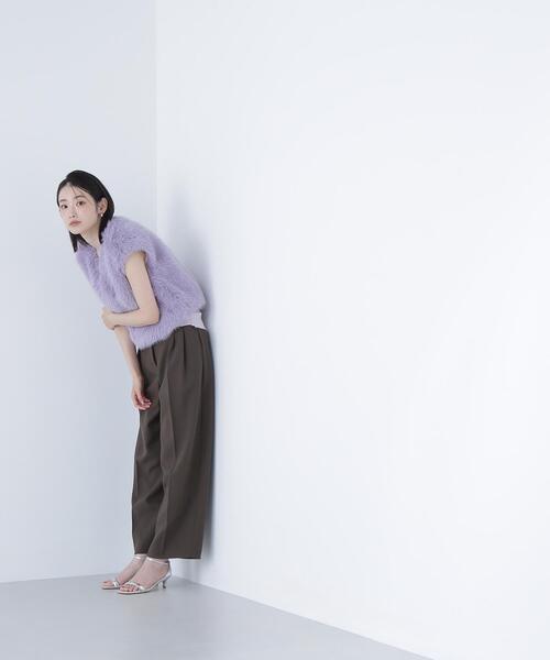 NATURAL BEAUTY BASIC(ナチュラルビューティーベーシック)の「◇【BLANC】フェイクファーショートベスト(その他アウター・レディース・オフホワイト/ラベンダー・FREE)」の11枚目の写真