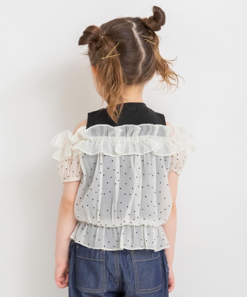 BRANSHES（ブランシェス）の「【プチレディ】ドッキングTシャツ（Tシャツ/カットソー・キッズ・ピンクベージュ/ブラック・150/110/100/140/120/90/130）」の14枚目の写真