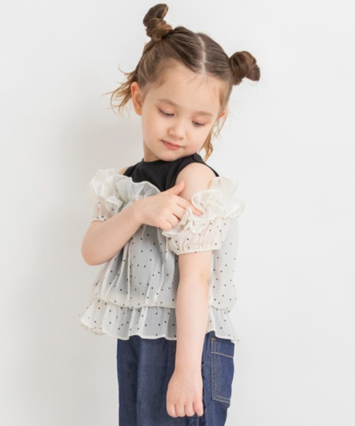 BRANSHES（ブランシェス）の「【プチレディ】ドッキングTシャツ（Tシャツ/カットソー・キッズ・ピンクベージュ/ブラック・150/110/100/140/120/90/130）」の12枚目の写真