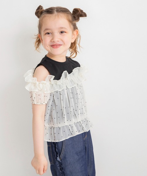 BRANSHES（ブランシェス）の「【プチレディ】ドッキングTシャツ（Tシャツ/カットソー・キッズ・ピンクベージュ/ブラック・150/110/100/140/120/90/130）」の13枚目の写真