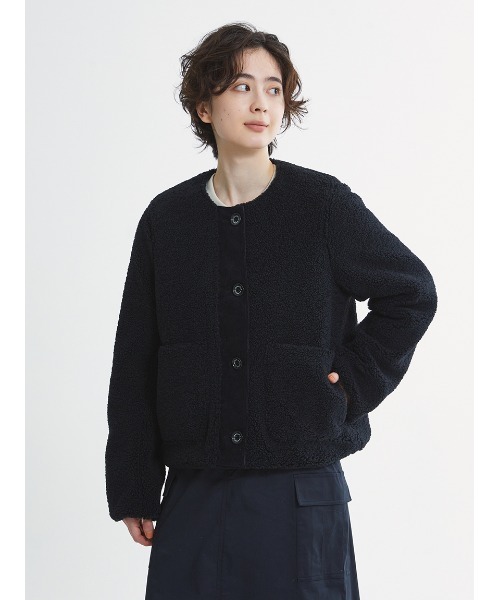 Barbour（バブアー）の「Kintra ボアジャケット（その他アウター・レディース・ブラック/オフホワイト・MEDIUM/SMALL）」の2枚目の写真