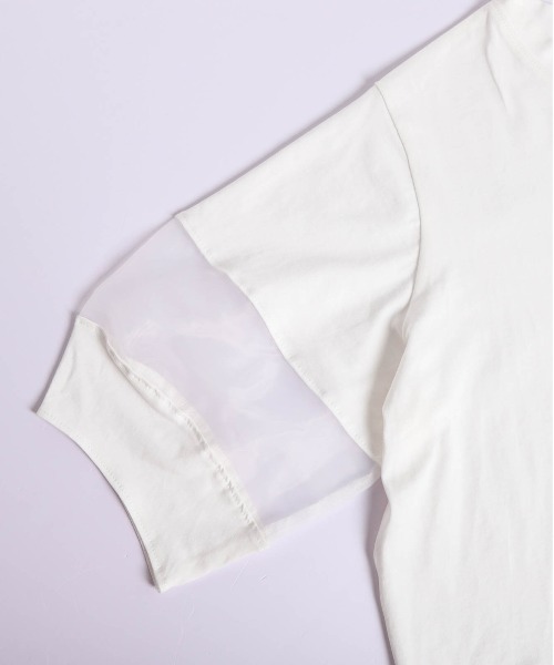 La-gemme（ラジェム）の「シアーデザインプルオーバー（Tシャツ/カットソー・レディース・ホワイト/ブラック・フリー）」の17枚目の写真