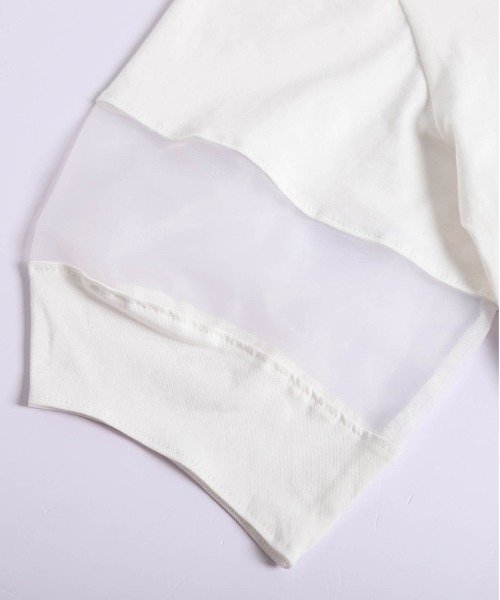 La-gemme（ラジェム）の「シアーデザインプルオーバー（Tシャツ/カットソー・レディース・ホワイト/ブラック・フリー）」の18枚目の写真