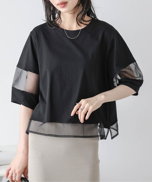 新品未使用✦︎プラージュ❤︎カットソー❤︎プルオーバー セール】シアーデザインプルオーバー（Tシャツ/カットソー）｜La