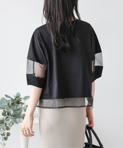 セール】シアーデザインプルオーバー（Tシャツ/カットソー）｜La