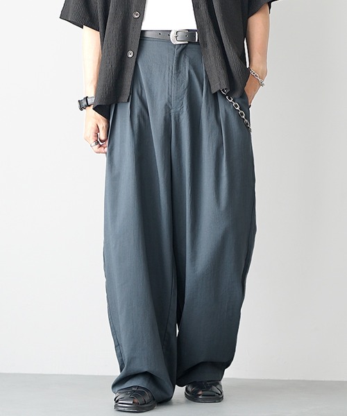 MinoriTY】リネンタッチサマーバルーンパンツ メンズ ワイドパンツ
