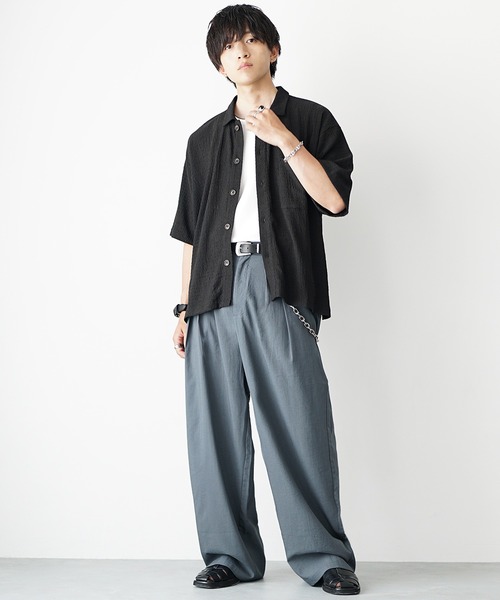 MinoriTY】リネンタッチサマーバルーンパンツ メンズ ワイドパンツ