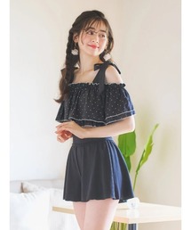 Rene♡ドッド柄　フレアキュロット 花柄コーデュロイフレアキュロット(KIDS)[DR47-34B222]｜URBAN
