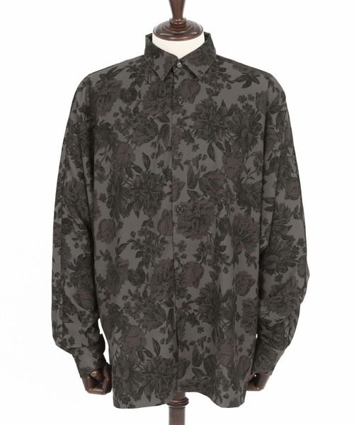 Jih Nunc（ジーヌンク）の「ms6171-フラワー総柄ドルマンスリーブシャツ（シャツ/ブラウス・メンズ・ベージュ/ブラック・L/M/S）」の17枚目の写真