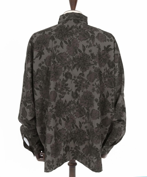 Jih Nunc（ジーヌンク）の「ms6171-フラワー総柄ドルマンスリーブシャツ（シャツ/ブラウス・メンズ・ベージュ/ブラック・L/M/S）」の18枚目の写真