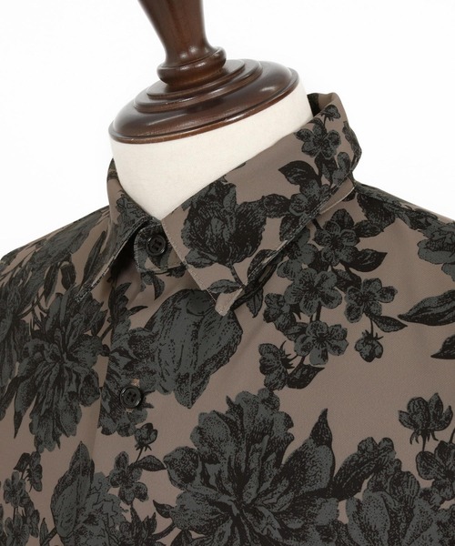 Jih Nunc（ジーヌンク）の「ms6171-フラワー総柄ドルマンスリーブシャツ（シャツ/ブラウス・メンズ・ベージュ/ブラック・L/M/S）」の21枚目の写真