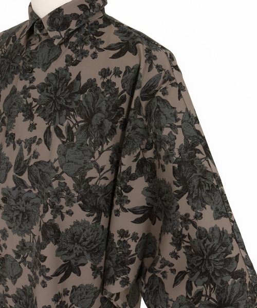 Jih Nunc（ジーヌンク）の「ms6171-フラワー総柄ドルマンスリーブシャツ（シャツ/ブラウス・メンズ・ベージュ/ブラック・L/M/S）」の22枚目の写真