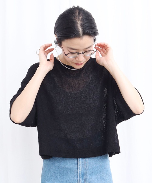 fig Ｌondon（フィグロンドン）の「●silhouette blouse（シャツ/ブラウス・レディース・ブラック/チェック・FREE）」の6枚目の写真
