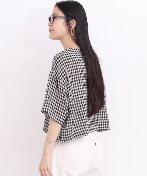 fig Ｌondon（フィグロンドン）の「●silhouette blouse（シャツ/ブラウス・レディース・ブラック/チェック・FREE）」の8枚目の写真