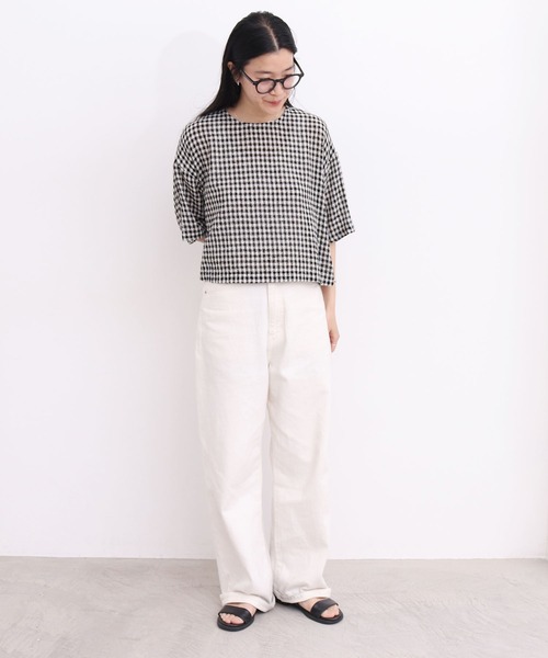 fig Ｌondon（フィグロンドン）の「●silhouette blouse（シャツ/ブラウス・レディース・ブラック/チェック・FREE）」の14枚目の写真