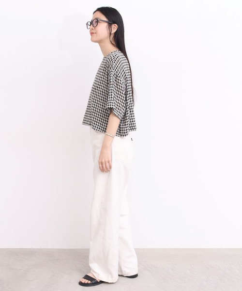 fig Ｌondon（フィグロンドン）の「●silhouette blouse（シャツ/ブラウス・レディース・ブラック/チェック・FREE）」の17枚目の写真