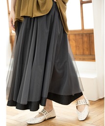 新品 オズモーシス シフォン レイヤード スカート ロングスカート OSMOSIS｜オズモーシスのスカート通販 - ZOZOTOWN