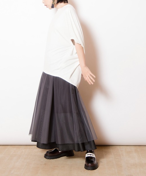 OSMOSIS(オズモーシス)の「チュールレイヤードスカート(スカート・レディース・ブラック/ブルー・ONE SIZE)」の15枚目の写真
