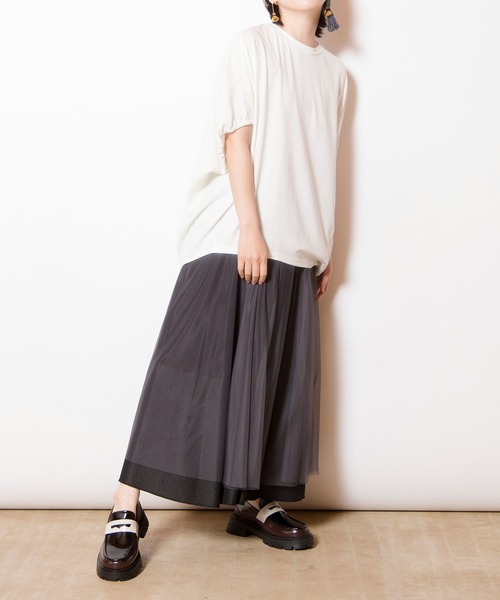 OSMOSIS(オズモーシス)の「チュールレイヤードスカート(スカート・レディース・ブラック/ブルー・ONE SIZE)」の16枚目の写真