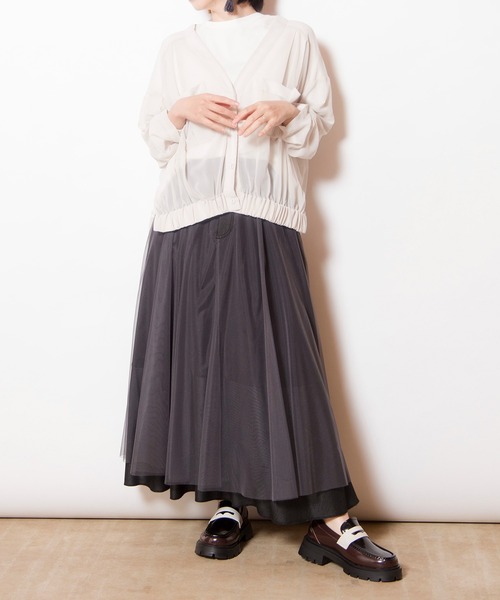 OSMOSIS(オズモーシス)の「チュールレイヤードスカート(スカート・レディース・ブラック/ブルー・ONE SIZE)」の18枚目の写真