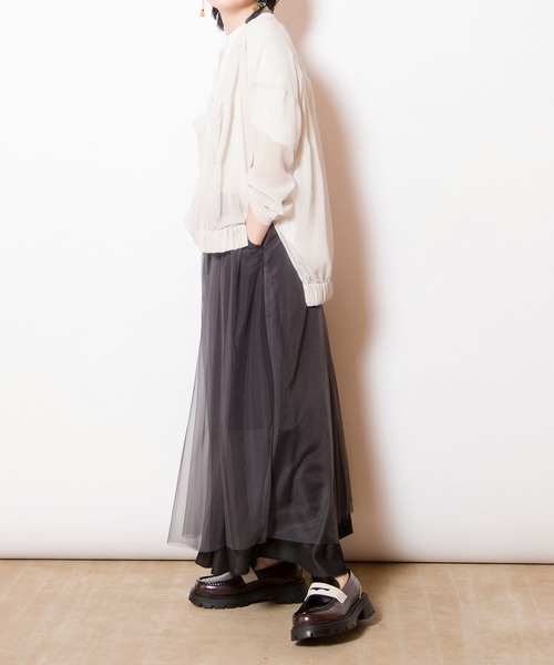 OSMOSIS(オズモーシス)の「チュールレイヤードスカート(スカート・レディース・ブラック/ブルー・ONE SIZE)」の19枚目の写真