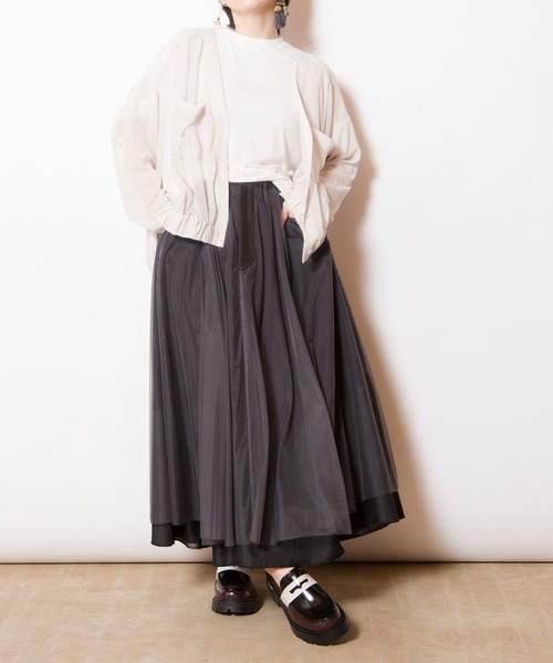 OSMOSIS(オズモーシス)の「チュールレイヤードスカート(スカート・レディース・ブラック/ブルー・ONE SIZE)」の20枚目の写真