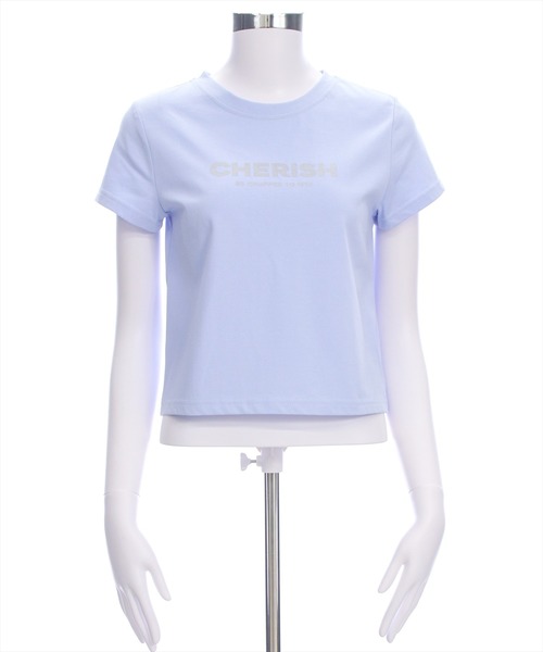 clear（クリア）の「ラメプリントTシャツ [着回し力抜群 大人 カジュアル]（Tシャツ/カットソー・レディース・ライトブルー/ピンク/オフホワイト/ブラック・F）」の8枚目の写真