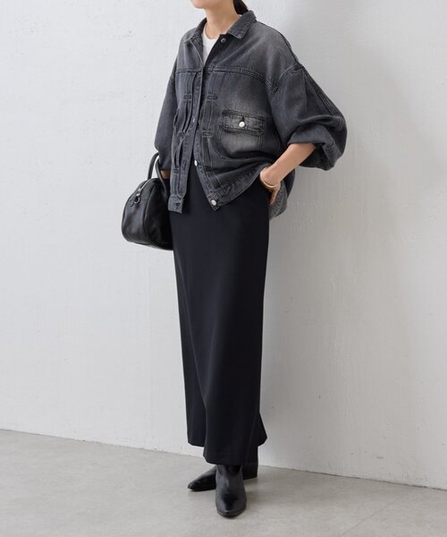 BEARDSLEY（ビアズリー）の「《FRIPIER》袖タックGジャン（ブルゾン・レディース・インディゴブルー/ブラック・FREE）」の8枚目の写真