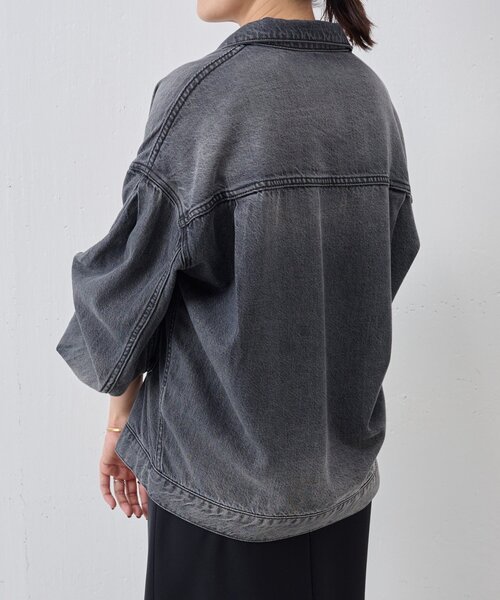 BEARDSLEY（ビアズリー）の「《FRIPIER》袖タックGジャン（ブルゾン・レディース・インディゴブルー/ブラック・FREE）」の14枚目の写真