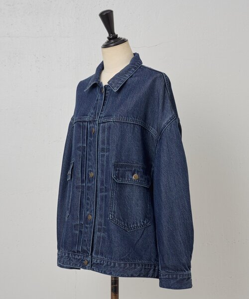 BEARDSLEY（ビアズリー）の「《FRIPIER》袖タックGジャン（ブルゾン・レディース・インディゴブルー/ブラック・FREE）」の20枚目の写真