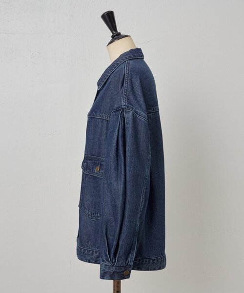 BEARDSLEY（ビアズリー）の「《FRIPIER》袖タックGジャン（ブルゾン・レディース・インディゴブルー/ブラック・FREE）」の21枚目の写真