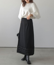 インディースリーズ古着YVESSAINTLAURENT レザーフリルスカート コットンフリルミニスカート(506424445) | レディアゼル