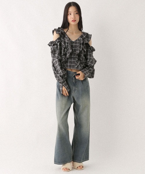 Heather(ヘザー)の「ファーミュールサンダル 573226(サンダル・レディース・アイボリー/グレー・M/L)」の5枚目の写真