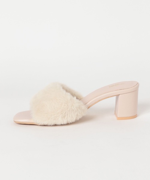 Heather(ヘザー)の「ファーミュールサンダル 573226(サンダル・レディース・アイボリー/グレー・M/L)」の8枚目の写真