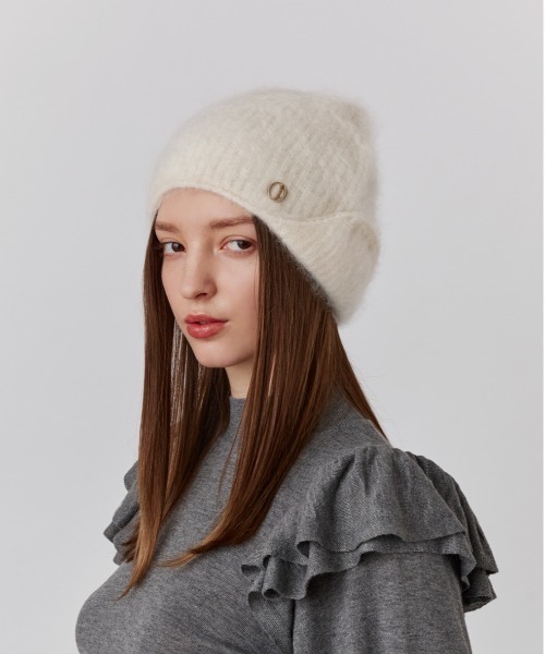 Chapeau d' O（シャポードオー）の「Chapeau d' O  Cashmere Fur Beanie / シャポードオー（ニットキャップ/ビーニー・レディース・ホワイト/グレー・FREE）」の19枚目の写真
