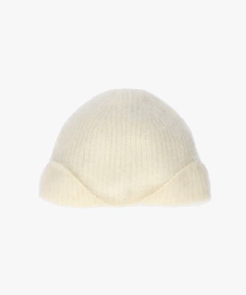 Chapeau d' O（シャポードオー）の「Chapeau d' O  Cashmere Fur Beanie / シャポードオー（ニットキャップ/ビーニー・レディース・ホワイト/グレー・FREE）」の4枚目の写真