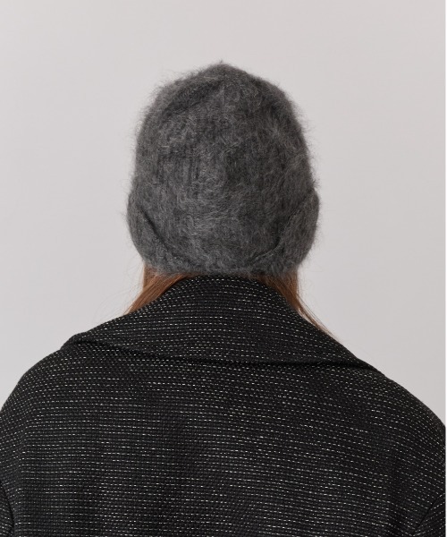 Chapeau d' O（シャポードオー）の「Chapeau d' O  Cashmere Fur Beanie / シャポードオー（ニットキャップ/ビーニー・レディース・ホワイト/グレー・FREE）」の8枚目の写真