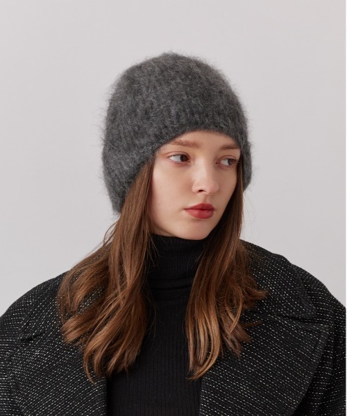Chapeau d' O（シャポードオー）の「Chapeau d' O  Cashmere Fur Beanie / シャポードオー（ニットキャップ/ビーニー・レディース・ホワイト/グレー・FREE）」の9枚目の写真