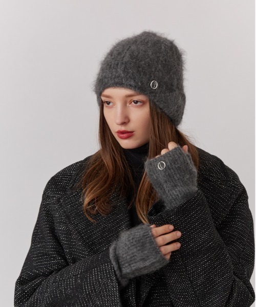 Chapeau d' O（シャポードオー）の「Chapeau d' O  Cashmere Fur Beanie / シャポードオー（ニットキャップ/ビーニー・レディース・ホワイト/グレー・FREE）」の10枚目の写真