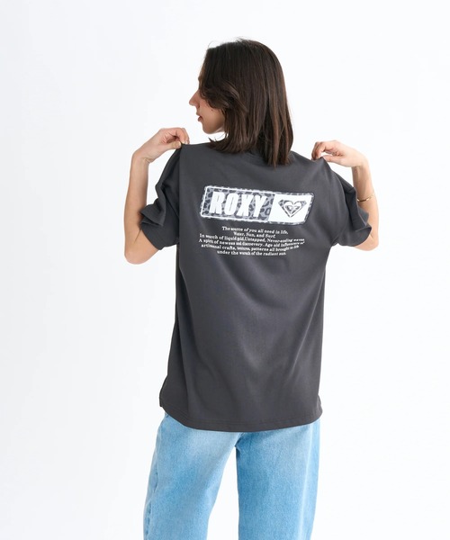 ROXY(ロキシー)の「SQUARE LOGO S/S TEE/ロキシー速乾バックプリントロゴドロップショルダー半袖Tシャツ(Tシャツ/カットソー・レディース・ブラック/パープル/ホワイト/グレー・SMALL/LARGE/MEDIUM)」の3枚目の写真