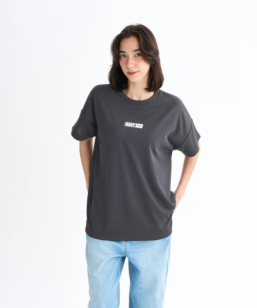ROXY(ロキシー)の「SQUARE LOGO S/S TEE/ロキシー速乾バックプリントロゴドロップショルダー半袖Tシャツ(Tシャツ/カットソー・レディース・ブラック/パープル/ホワイト/グレー・SMALL/LARGE/MEDIUM)」の9枚目の写真