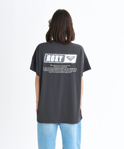 ROXY(ロキシー)の「SQUARE LOGO S/S TEE/ロキシー速乾バックプリントロゴドロップショルダー半袖Tシャツ(Tシャツ/カットソー・レディース・ブラック/パープル/ホワイト/グレー・SMALL/LARGE/MEDIUM)」の10枚目の写真