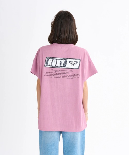 ROXY(ロキシー)の「SQUARE LOGO S/S TEE/ロキシー速乾バックプリントロゴドロップショルダー半袖Tシャツ(Tシャツ/カットソー・レディース・ブラック/パープル/ホワイト/グレー・SMALL/LARGE/MEDIUM)」の17枚目の写真