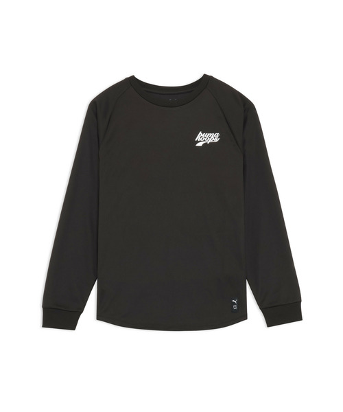 PUMA（プーマ）の「PUMA プーマ メンズ バスケットボール シンプル スモール ロゴ 長袖 Tシャツ（Tシャツ/カットソー・メンズ・グリーン系その他/ブラック・SMALL/MEDIUM/LARGE/X-LARGE/XX-LARGE）」の4枚目の写真