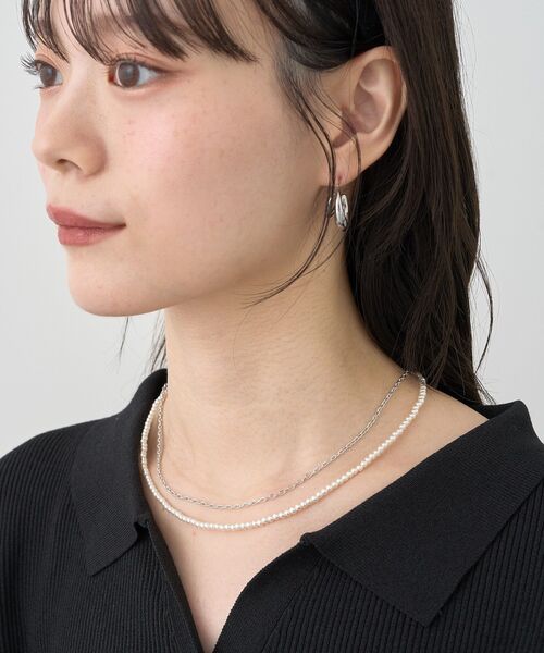 earth music&ecology（アースミュージックアンドエコロジー）の「SET2点パールチェーンネックレス＋コインモチーフネックレス（ネックレス・レディース・シルバー/ゴールド・FREE）」の16枚目の写真