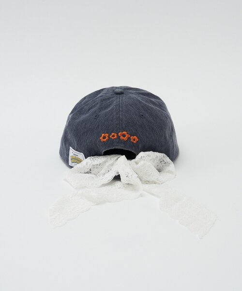 HELLO.SANFRANCISCO(ハローサンフランシスコ)の「【HELLO.SANFRANCISCO/ハローサンフランシスコ】レースリボン刺繡ロゴカラーキャップ(キャップ・レディース・ピンク/イエロー/ネイビー/グリーン・FREE)」の11枚目の写真