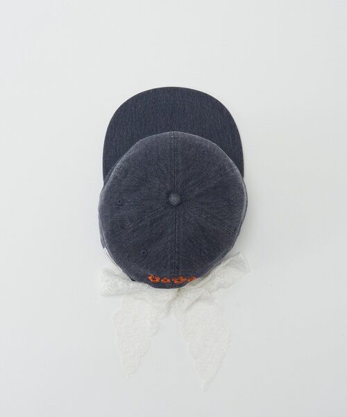 HELLO.SANFRANCISCO(ハローサンフランシスコ)の「【HELLO.SANFRANCISCO/ハローサンフランシスコ】レースリボン刺繡ロゴカラーキャップ(キャップ・レディース・ピンク/イエロー/ネイビー/グリーン・FREE)」の13枚目の写真